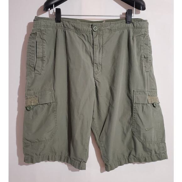 Nike the Athletic Dept 12" Cargo Shorts Mens Size L Green Drawstring Utility - Picture 1 of 13